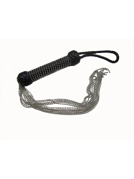 Metal Chain Flogger with Leather Handle by LXB
