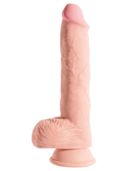King Cock Plus - Fat Triple Density Dildo with Balls (10 in)