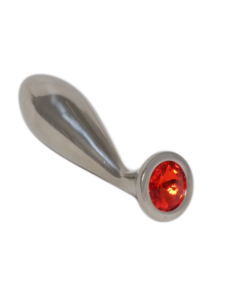 Red Small Curved Stainless Steel Butt Plug by LXB