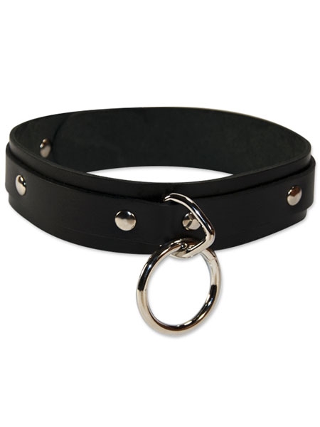1 Ring Leather Slave LXB Collar - Medium
