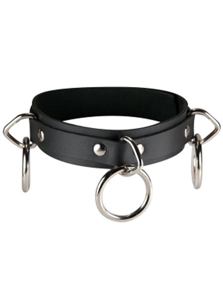 3 Ring Slave Leather LXB Collar - Medium