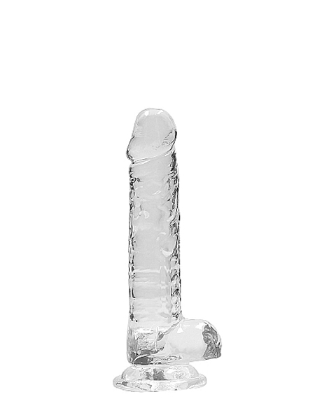 Transparent Realrock Crystal Clear 7" Dildo by RealRock