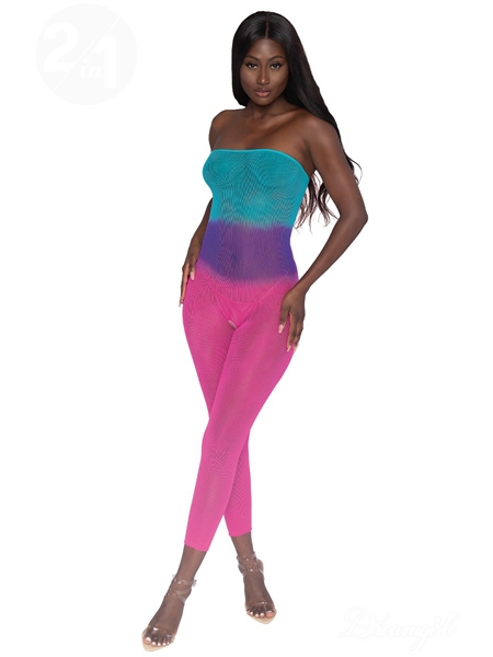 2 in 1 Multicolor Bodystocking by DreamGirl