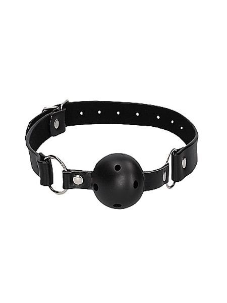 Breathable Ball Gag - With Bonded Leather Straps by Ouch!