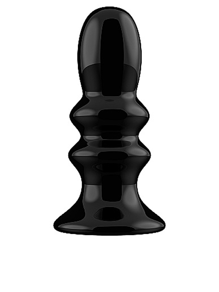 Ribbly - Glass Vibrator With Suction Cup and Remote by Chrystalino
