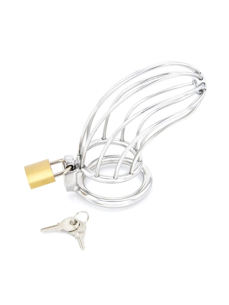 Male Chastity Device - Chrome Bird Cage - Large by XBLISS