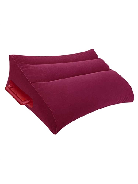 Burgundy Inflatable Position Pillow by Adam and Eve