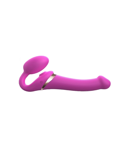 Medium Fuschia Multi Orgasm Bendable Strap-On by Strap-On-Me