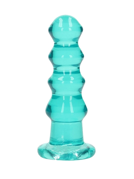 Turquoise Curvy Dildo Plug with Suction Cup Base by Shots