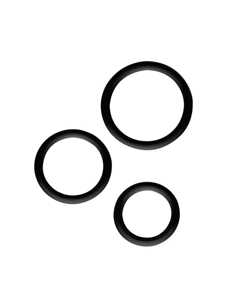 Magnum Force Cock Rings in Black Silicone by Chisa
